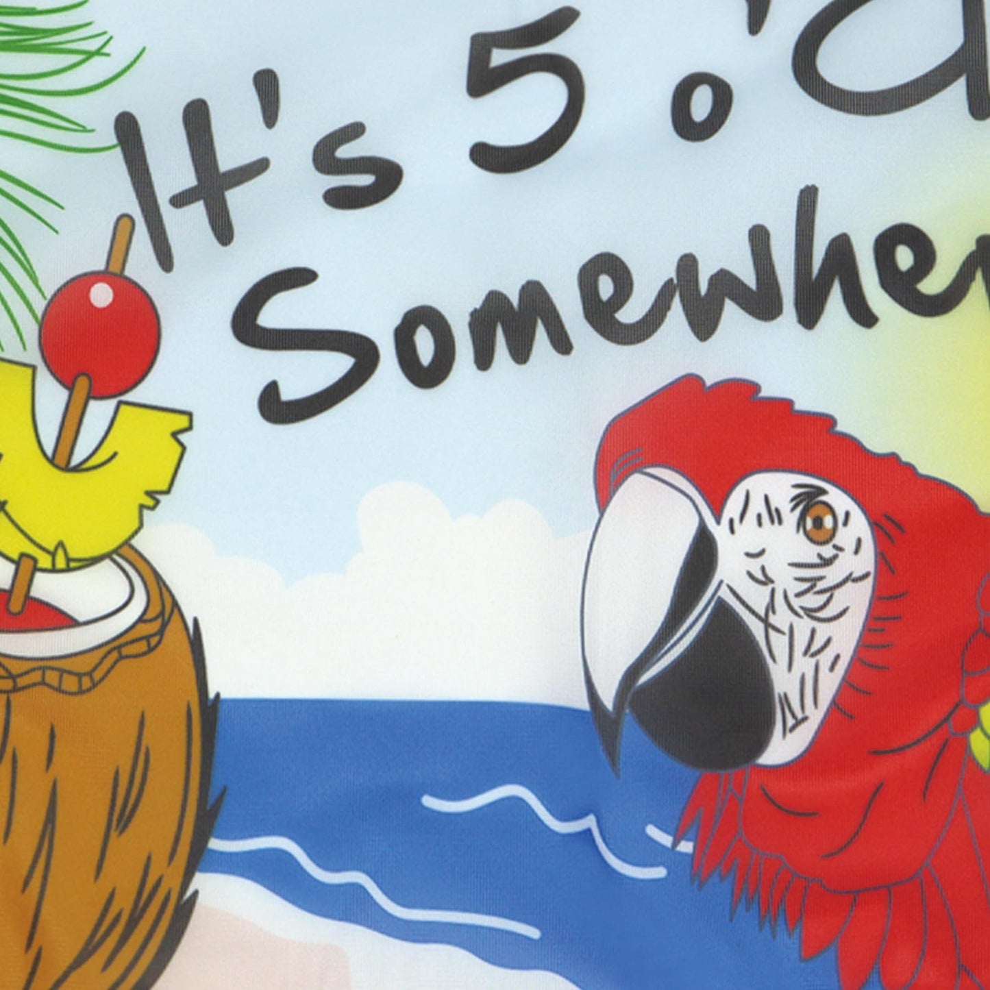 It's 5 o'Clock Somewhere NAUTICAL Flag 18'' x 12'' - Five o'clock flags 30 x 45 cm - Banner 12x18 in for boat - AZ FLAG