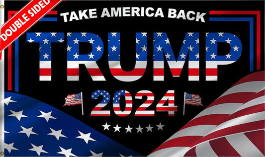 JOLCAHEU Double Sided Trump 2024 Boat Flag 12x18inch,220D Durable Nylon President Trump Flag for Boat,Take America Back Flags with 2 Brass Grommets.