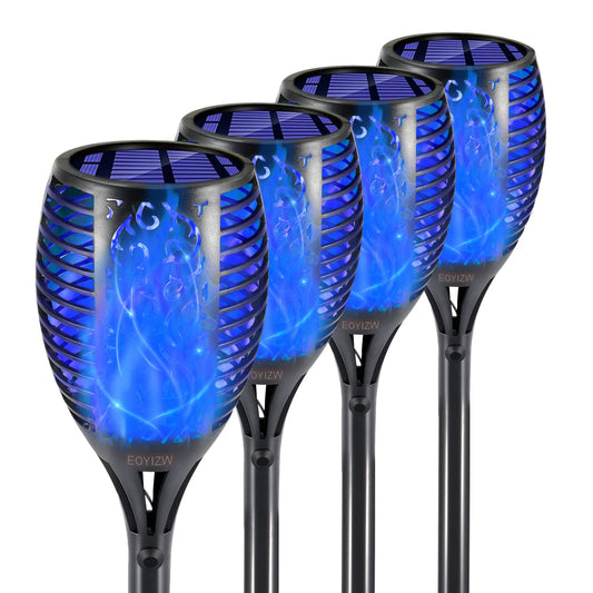 EOYIZW Solar Lights Outdoor 4 Pack, Premium 99 LEDs Solar Torch Light with Flickering Flame Outdoor Decor- IP65 Waterproof Solar Garden Lights for Halloween Decorations Yard Garden Porch